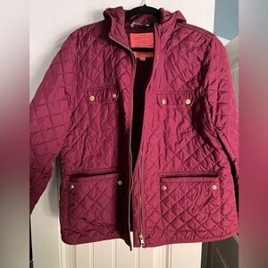 QUILTED FIELD JACKET WITH PRIMALOFT® in Burgandy